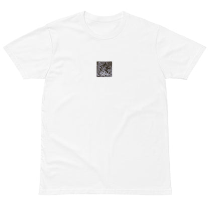 Matsukazesou Botanical B&W Art – Unisex Premium T-Shirt, White, Front View