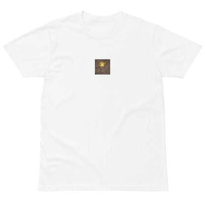 Maple Leaf Botanical Art – Unisex Premium T-Shirt, White, Front View