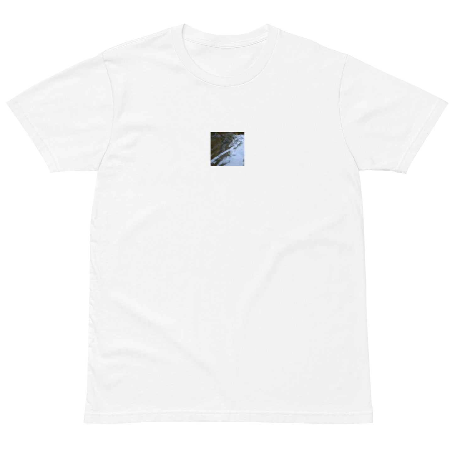 River Surface Botanical Art – Premium T-Shirt, White, Front View