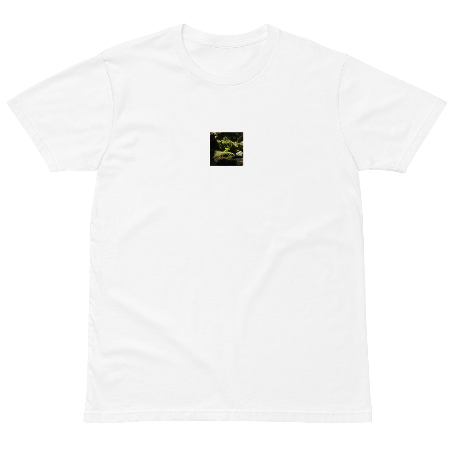 Plant on a Rock Art – Premium T-Shirt, White, Front View