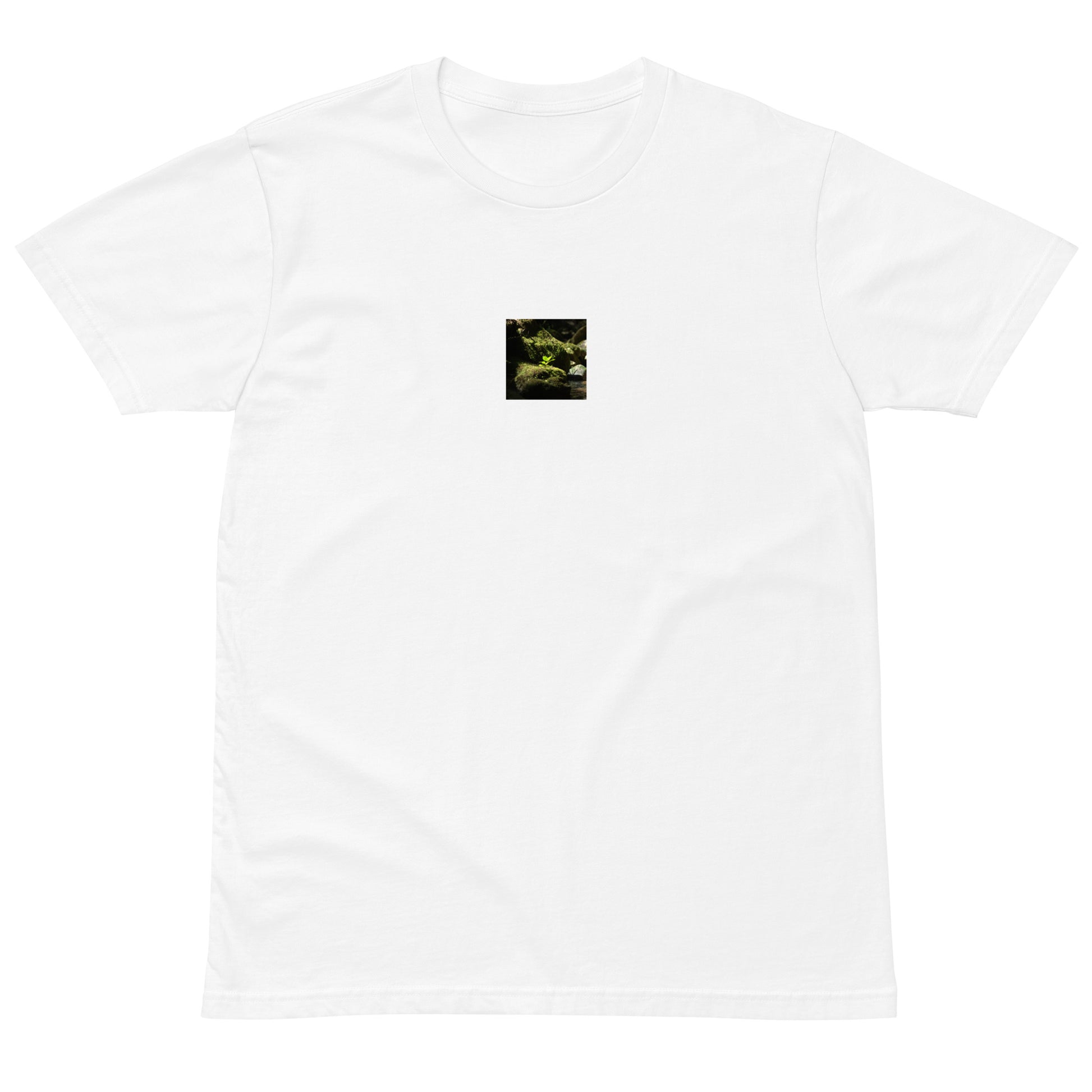 Plant on a Rock Art – Premium T-Shirt, White, Front View
