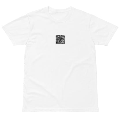 Weeds (B&W) Art – Premium T-Shirt, White, Front View