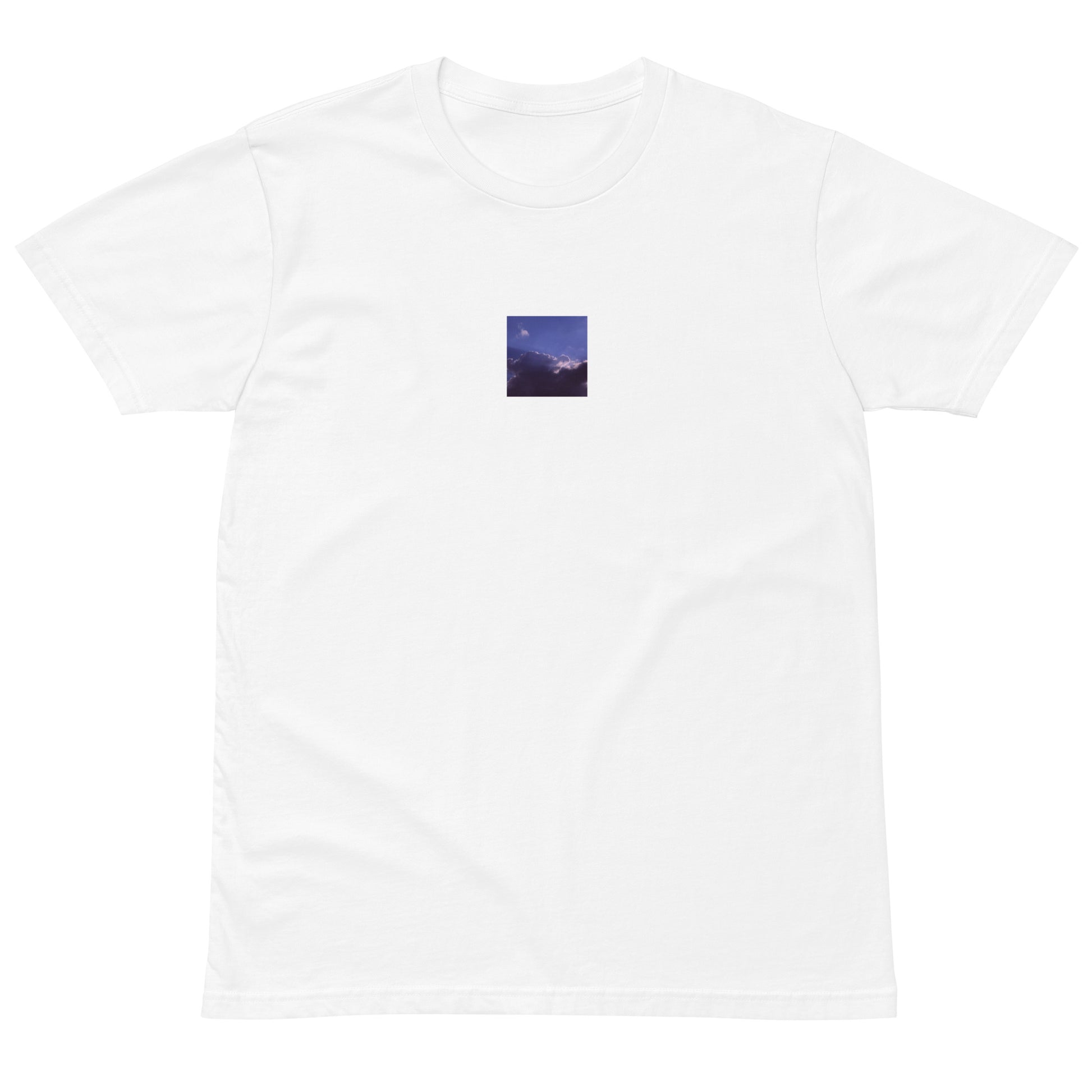 Clouds, Light, Sky - Premium T-Shirt, White, Front View