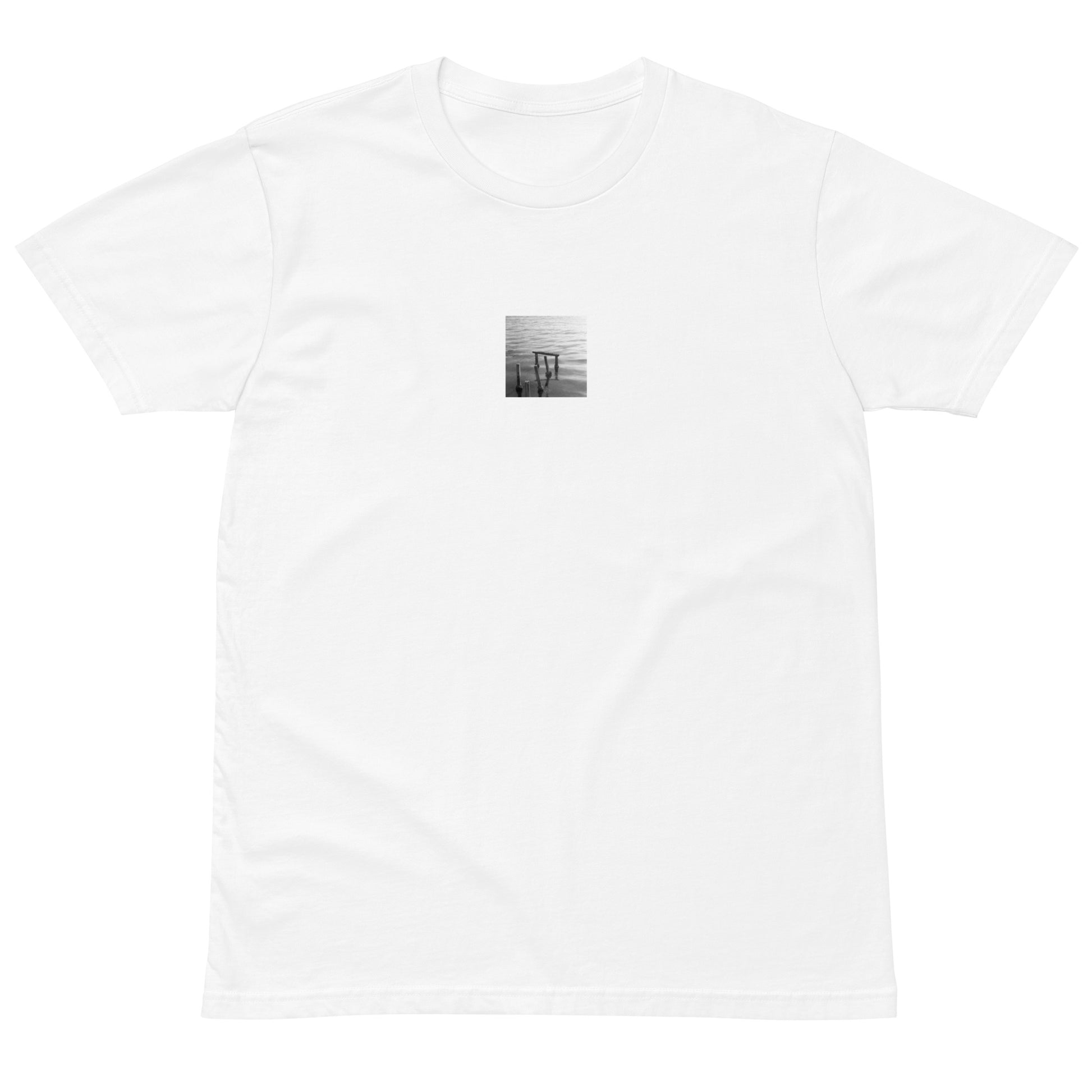 Decayed Pier (B&W) - Premium T-Shirt, White, Front View