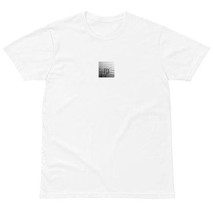 Decayed Pier (B&W) - Premium T-Shirt, White, Front View