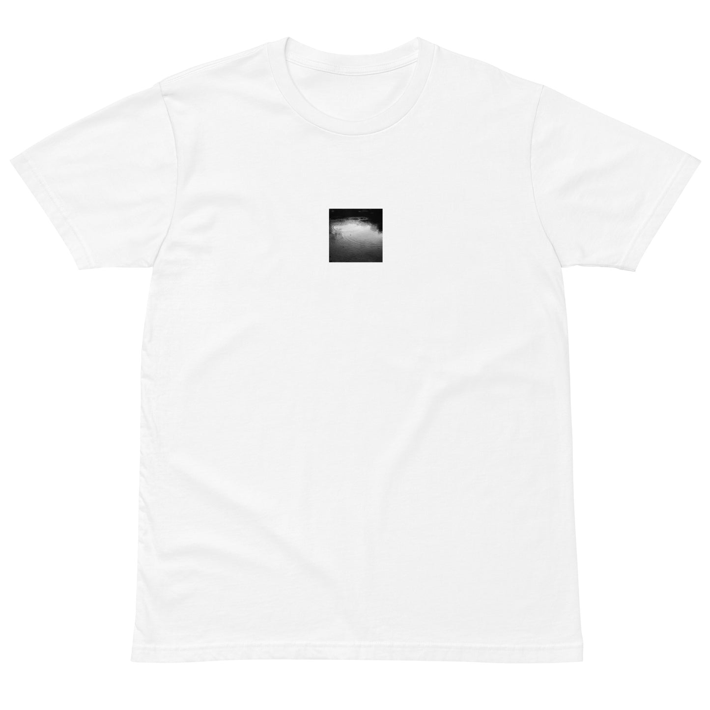 Ripples (B&W) - Premium T-Shirt in White, front view