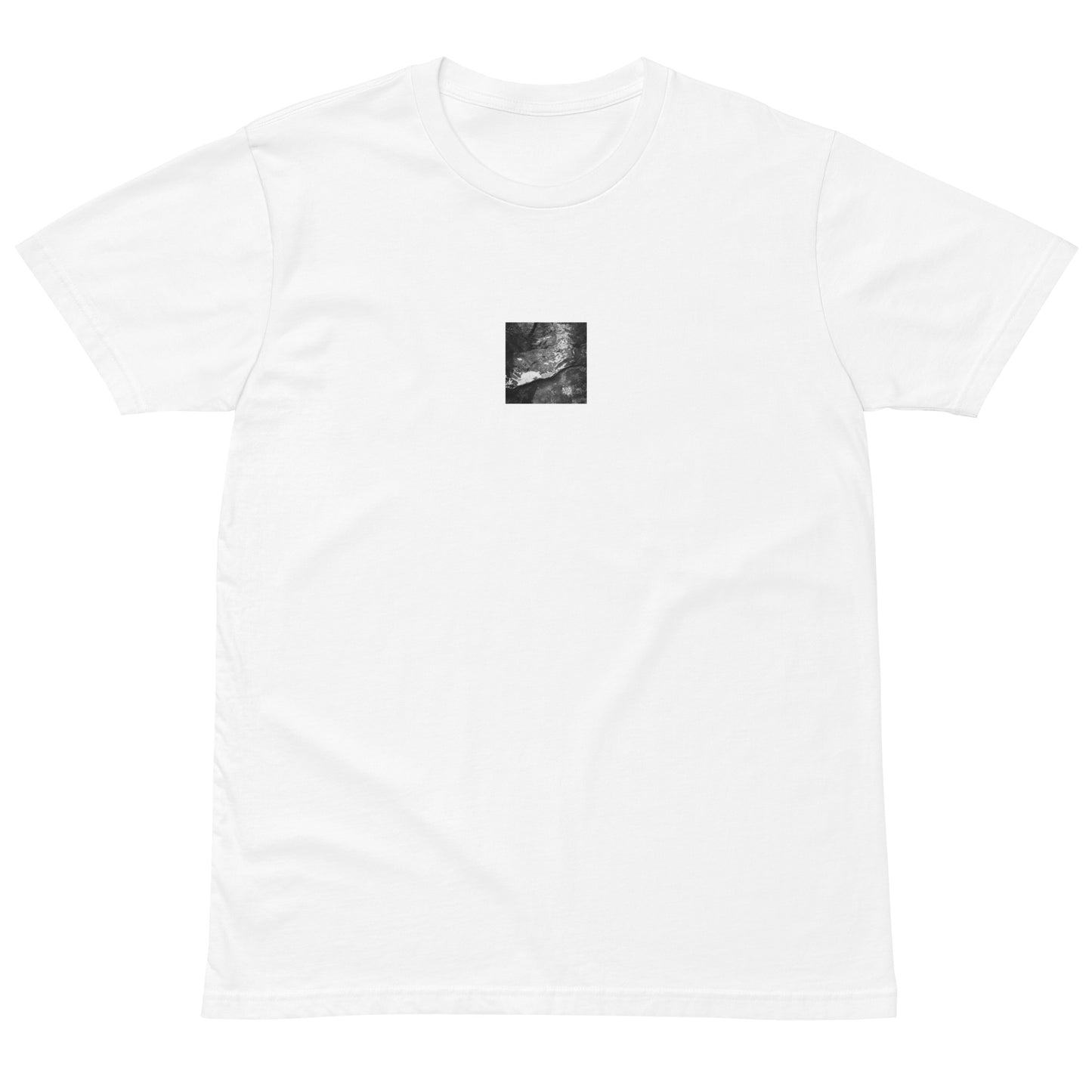 Drifted Leaf (B&W) - Premium T-Shirt White