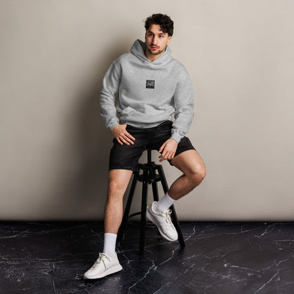 【Athletic Heather】
Minimalist mode style oversized athletic heather hoodie with a 'plants' black and white botanical art print on the front / モードストリート系オーバーサイズパーカー（アスレチックヘザー）、フロントに「植物」のモノクロアートプリント（プルオーバー）

