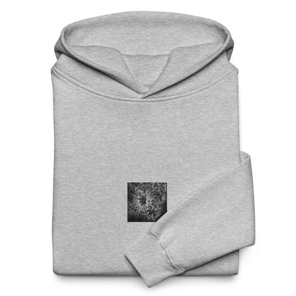 Red Spider Lily B&W Art – Unisex Oversized Hoodie, Athletic Heather, Front View