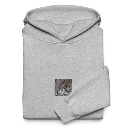 Matsukazesou Botanical B&W Art – Unisex Oversized Hoodie, Athletic Heather, Front View