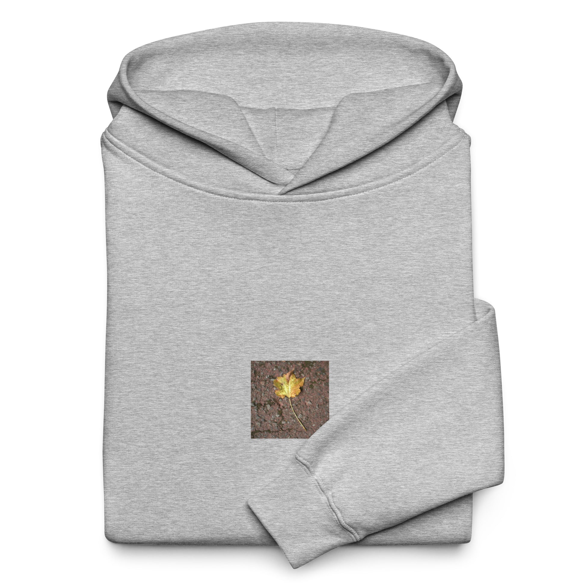 Maple Leaf Botanical Art – Unisex Oversized Hoodie, Athletic Heather, Front View