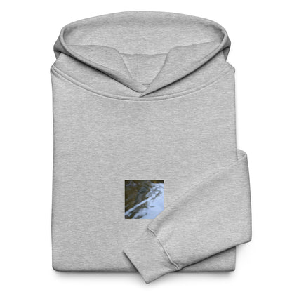 River Surface Botanical Art – Unisex Oversized Hoodie, Athletic Heather, Front View