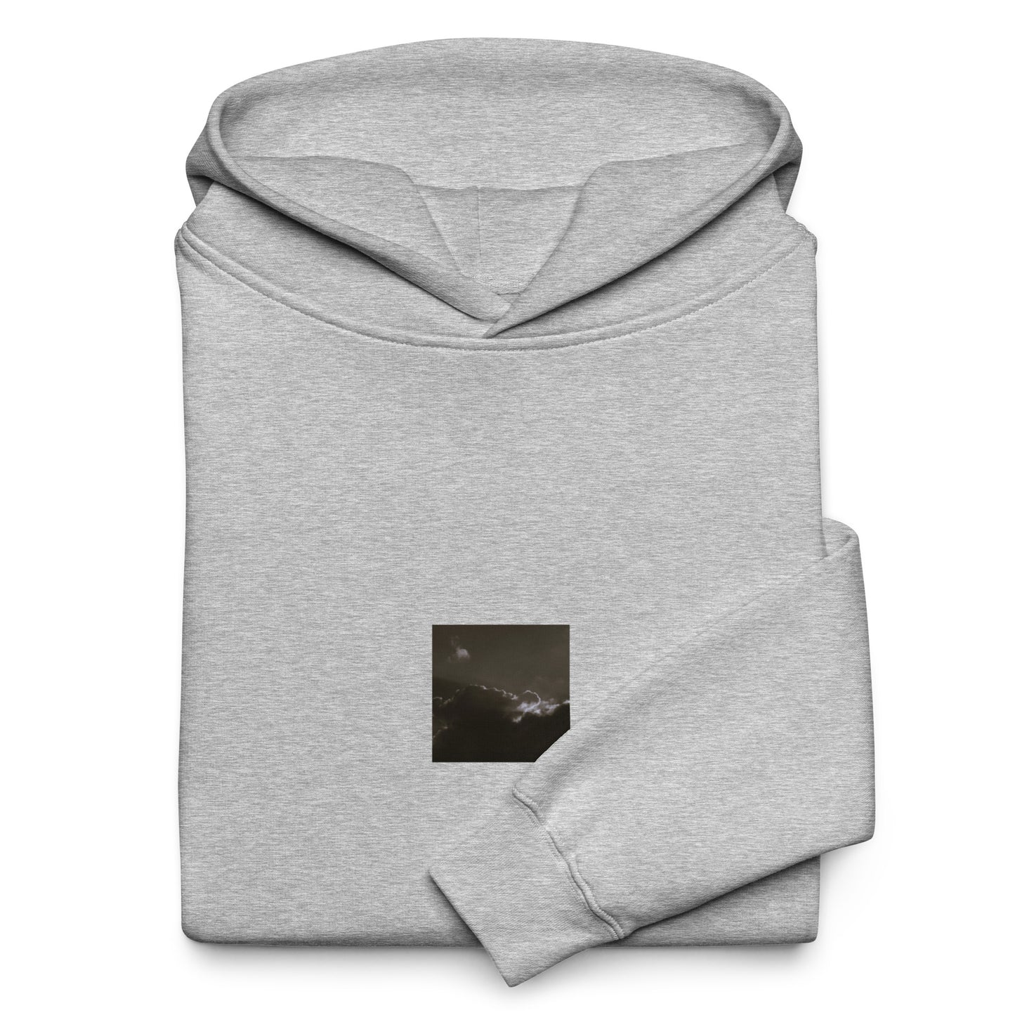 Light Rays through Clouds (B&W) - Oversized Hoodie, Athletic Heather, Front View