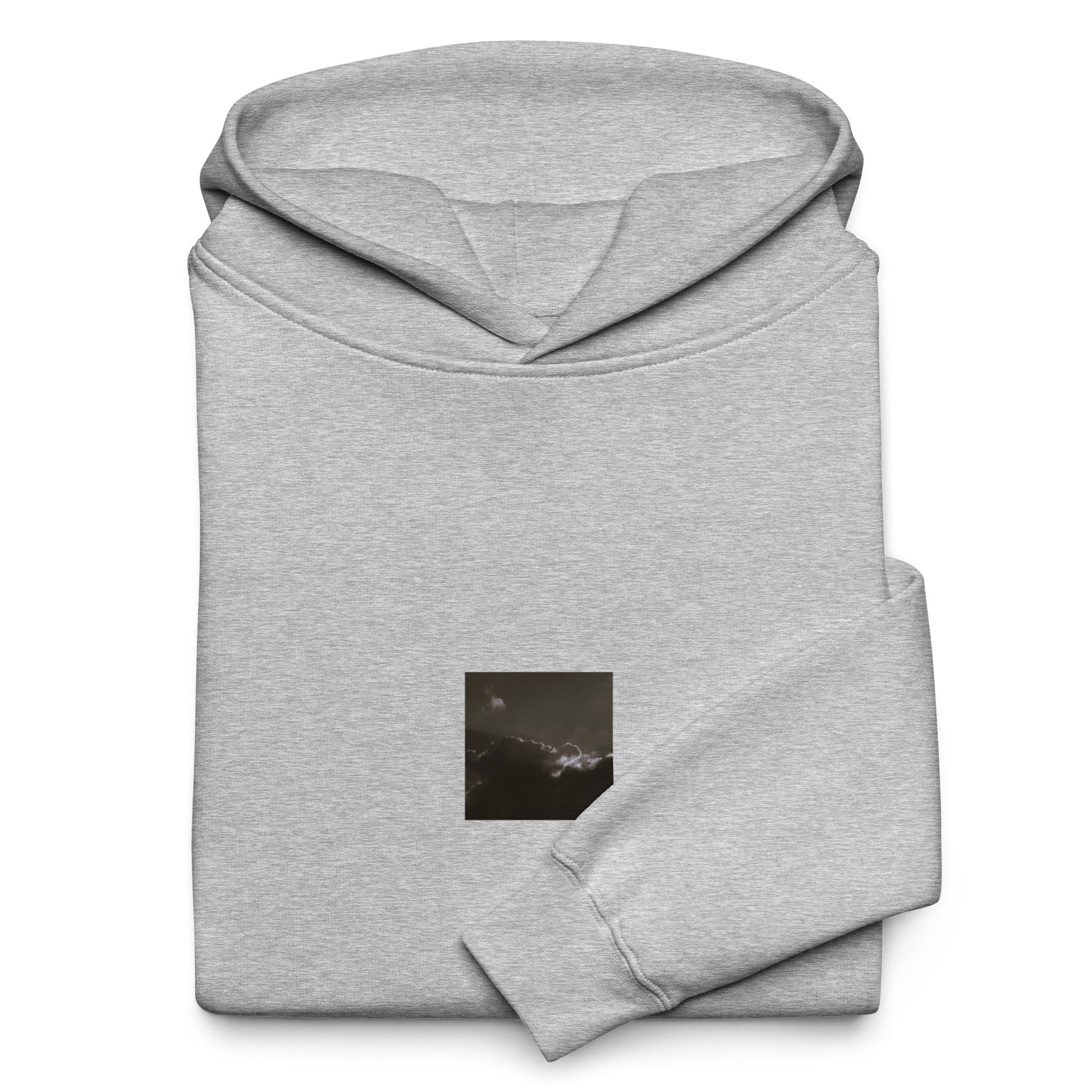 Light Rays through Clouds (B&W) - Oversized Hoodie, Athletic Heather, Front View