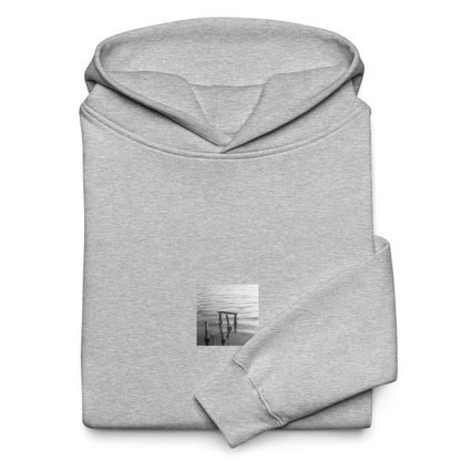 Decayed Pier (B&W) - Oversized Hoodie, Athletic Heather, Front View