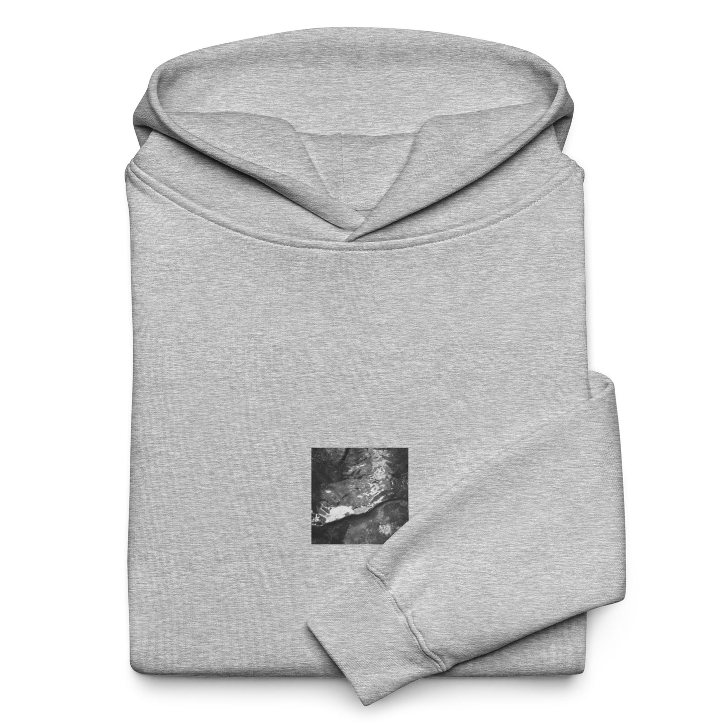 Drifted Leaf (B&W) - Oversized Hoodie Athletic Heather