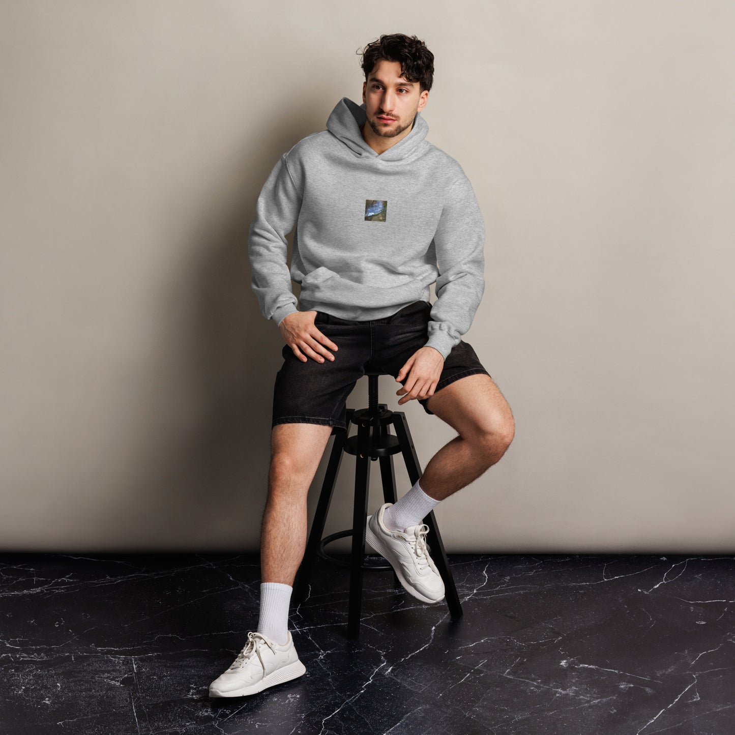 Drifted Leaf - Oversized Hoodie Athletic Heather
