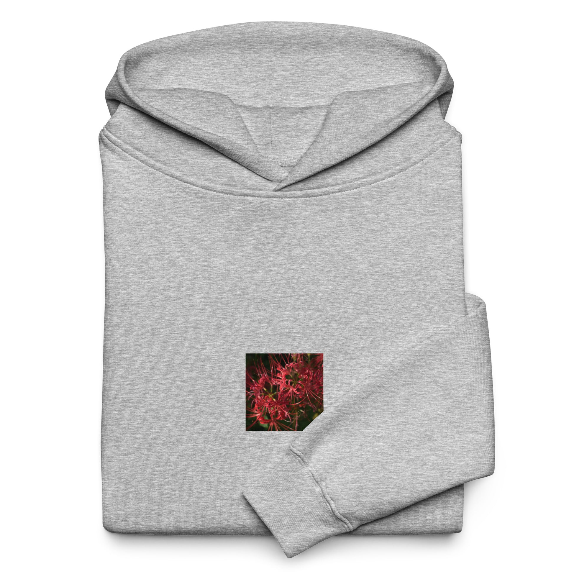 Red Spider Lily Oversized Hoodie, athletic heather