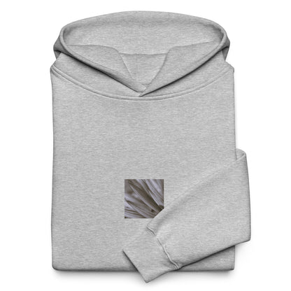 Minimalist mode style unisex athletic heather oversized hoodie with a 'Yucca Plant' black and white photo print / モードストリート系ユニセックス・アスレチックヘザー・オーバーサイズパーカー、フロントに「Yucca Plant（ユッカの植物）」のモノクロ写真プリント（パーカー）