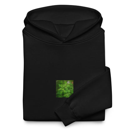 Botanical Plant Art – Unisex Oversized Hoodie, Black, Front View
