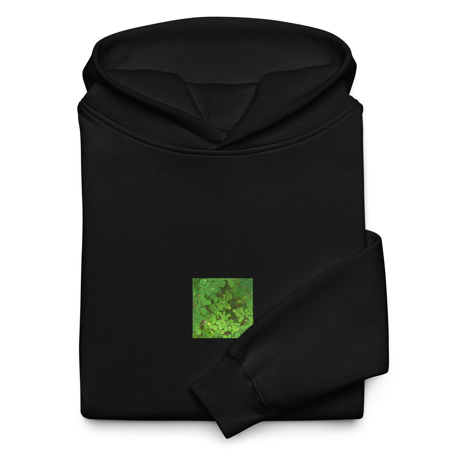 Matsukazesou Botanical Art – Unisex Oversized Hoodie, Black, Front View