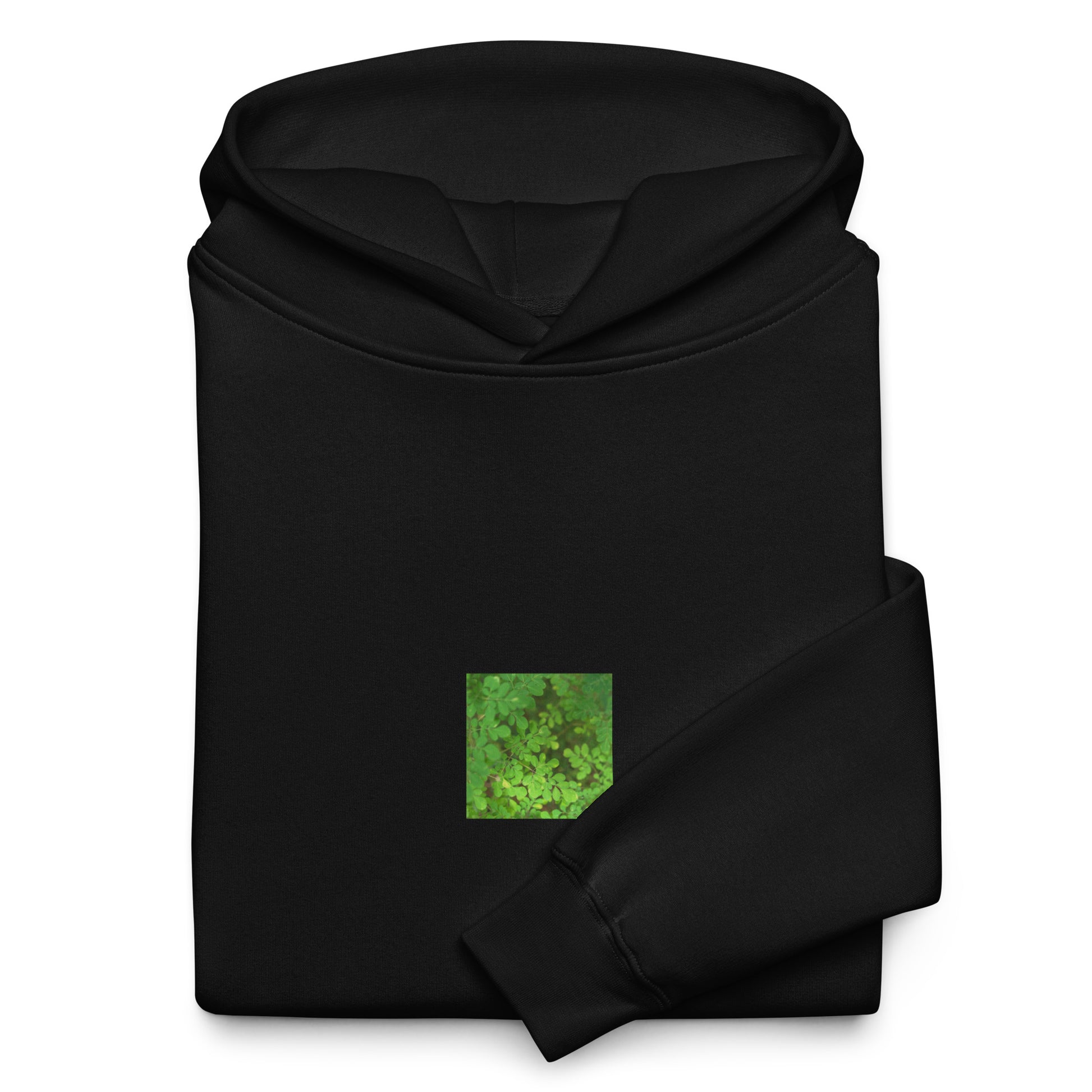 Matsukazesou Botanical Art – Unisex Oversized Hoodie, Black, Front View