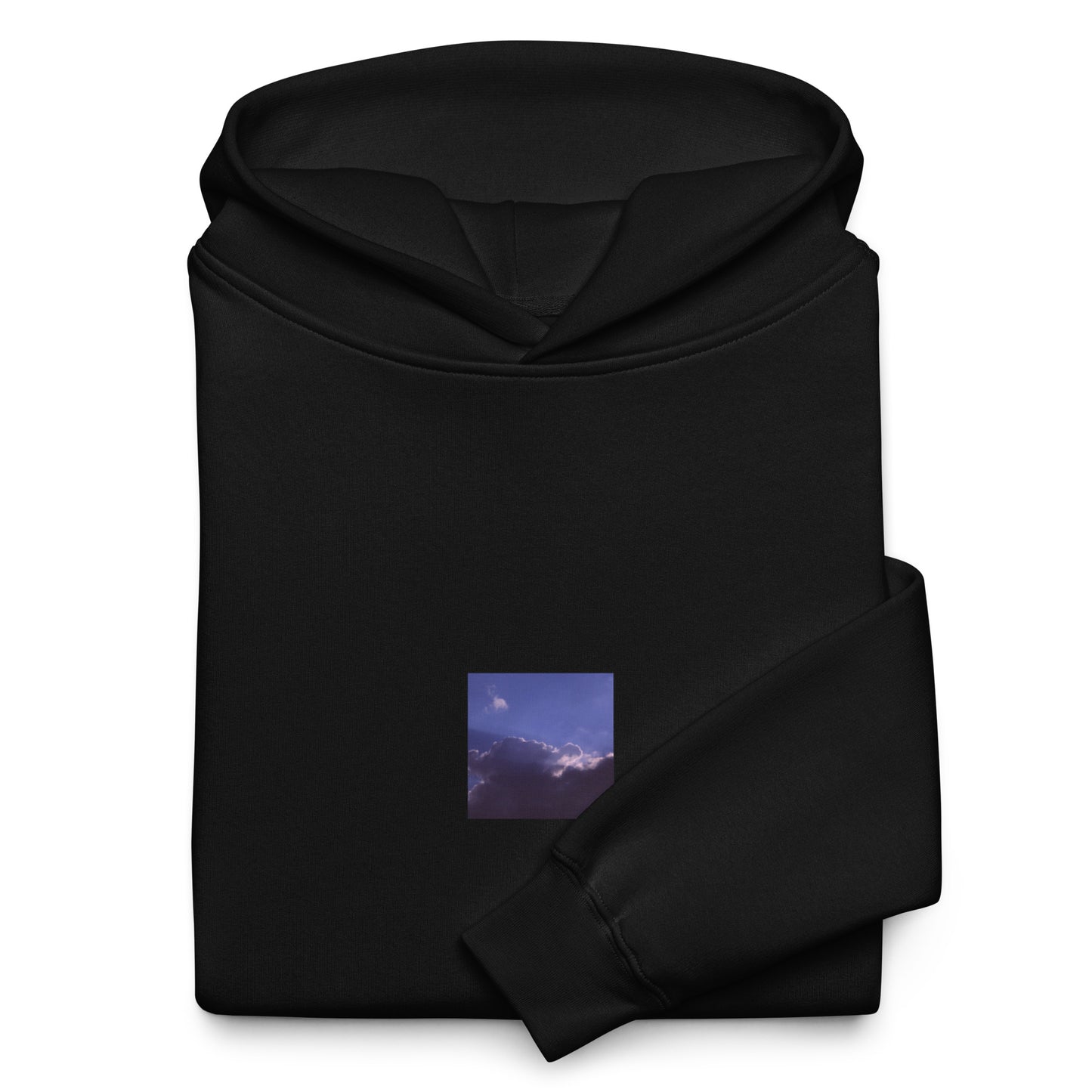 Clouds, Light, Sky - Oversized Hoodie, Black, Front View