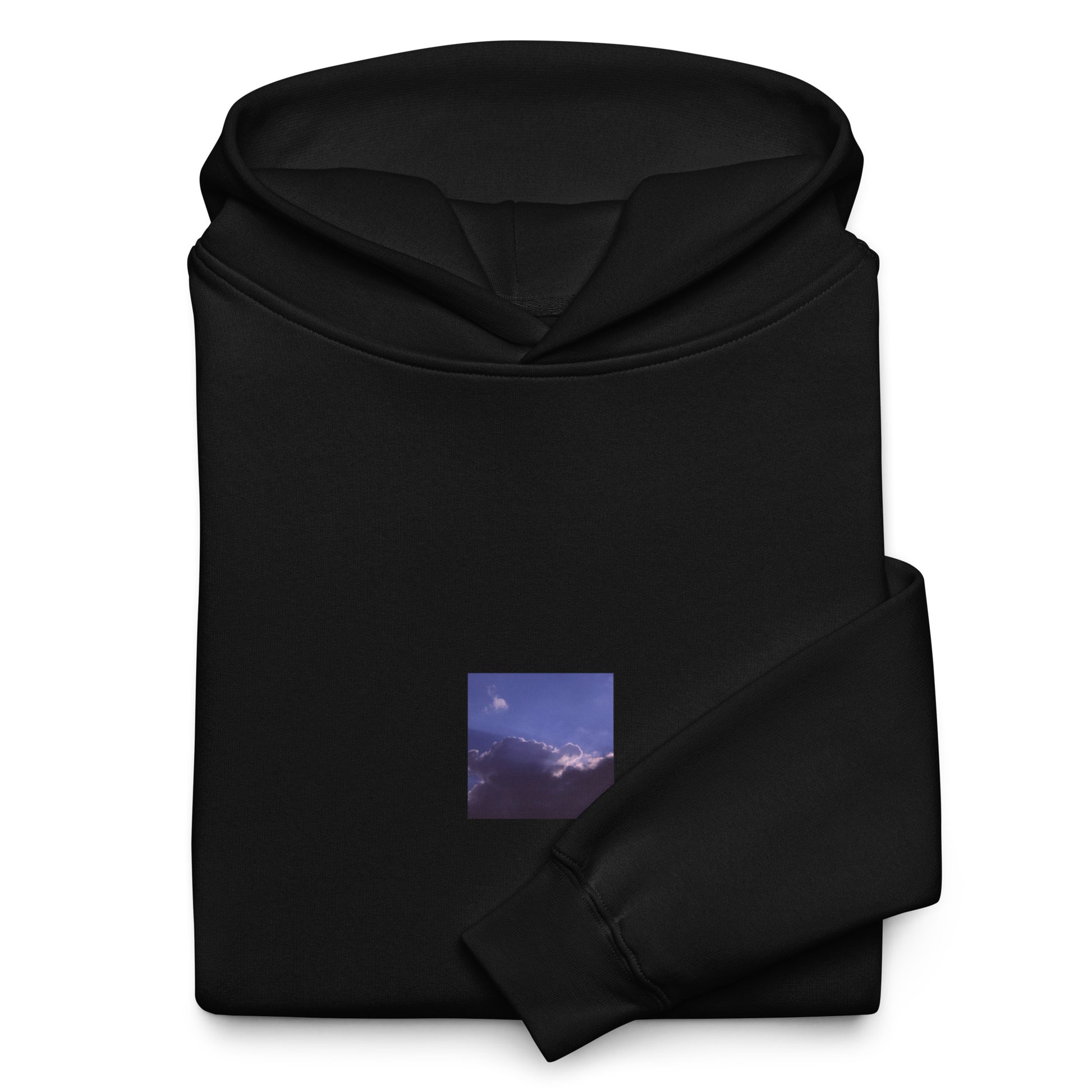 Clouds, Light, Sky - Oversized Hoodie, Black, Front View