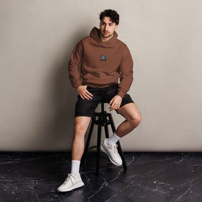Red Spider Lily B&W Art – Unisex Oversized Hoodie, Chestnut, Front View