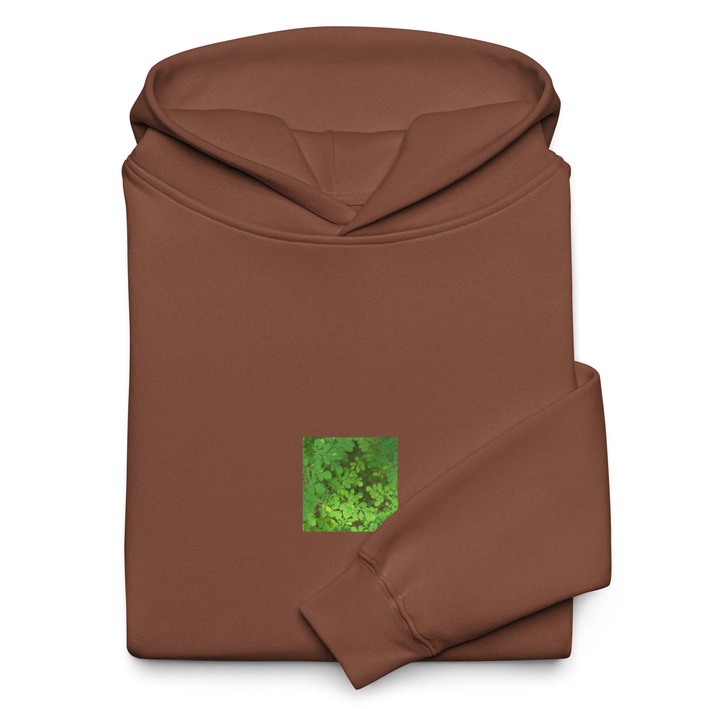 Matsukazesou Botanical Art – Unisex Oversized Hoodie, Chestnut, Front View