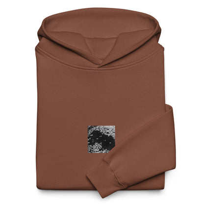 Cherry Blossoms (B&W) Art – Unisex Oversized Hoodie, Chestnut, Front View