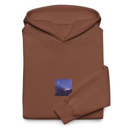 Clouds, Light, Sky - Oversized Hoodie, Chestnut, Front View
