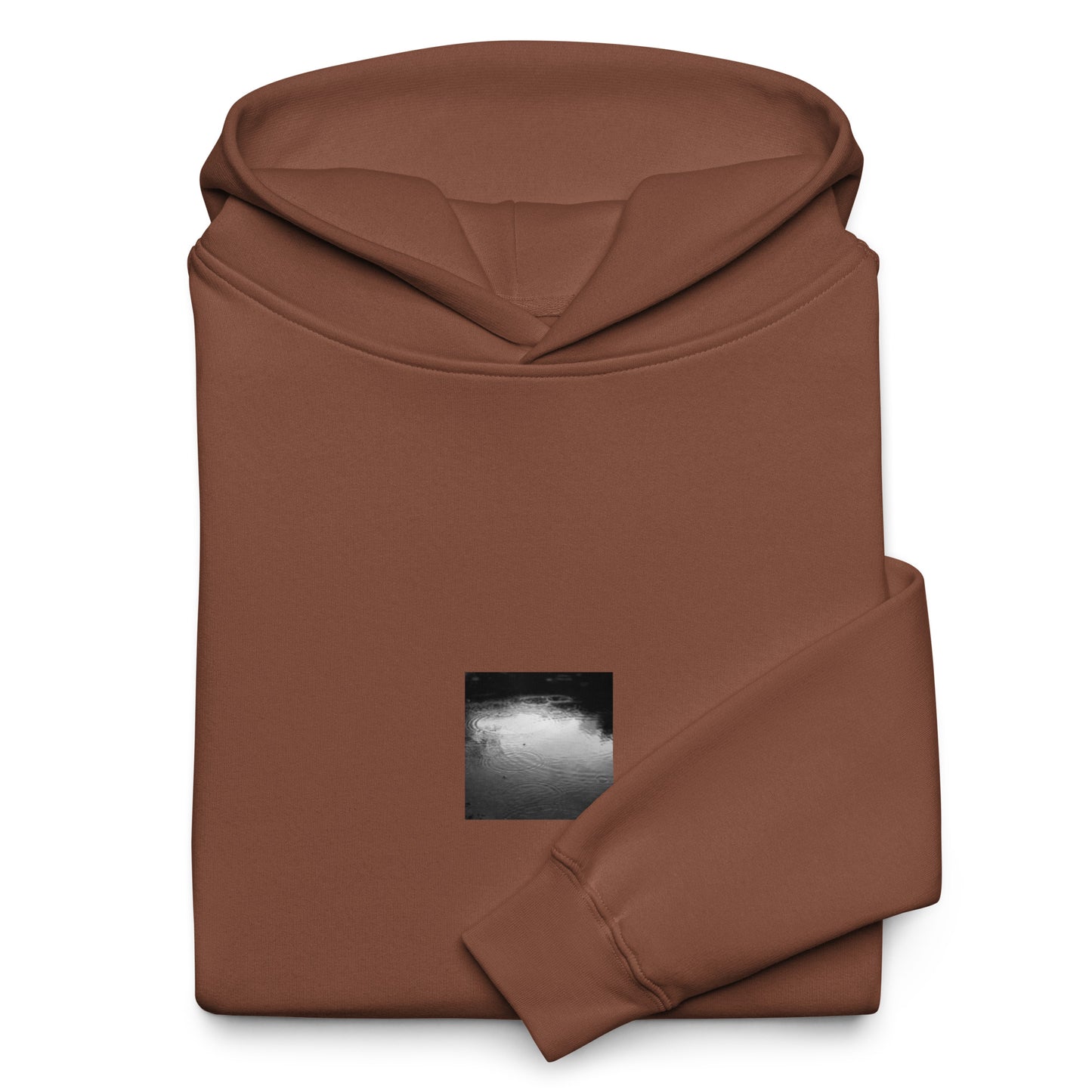 Ripples (B&W) - Oversized Hoodie Chestnut