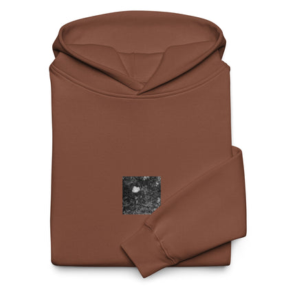 【Chestnut】
Minimalist mode style oversized chestnut hoodie with a 'Camellia Flower' black and white photo print on the front / モードストリート系オーバーサイズパーカー（チェスナット）、フロントに「カメリア（椿）」のモノクロ写真プリント（フーディー）