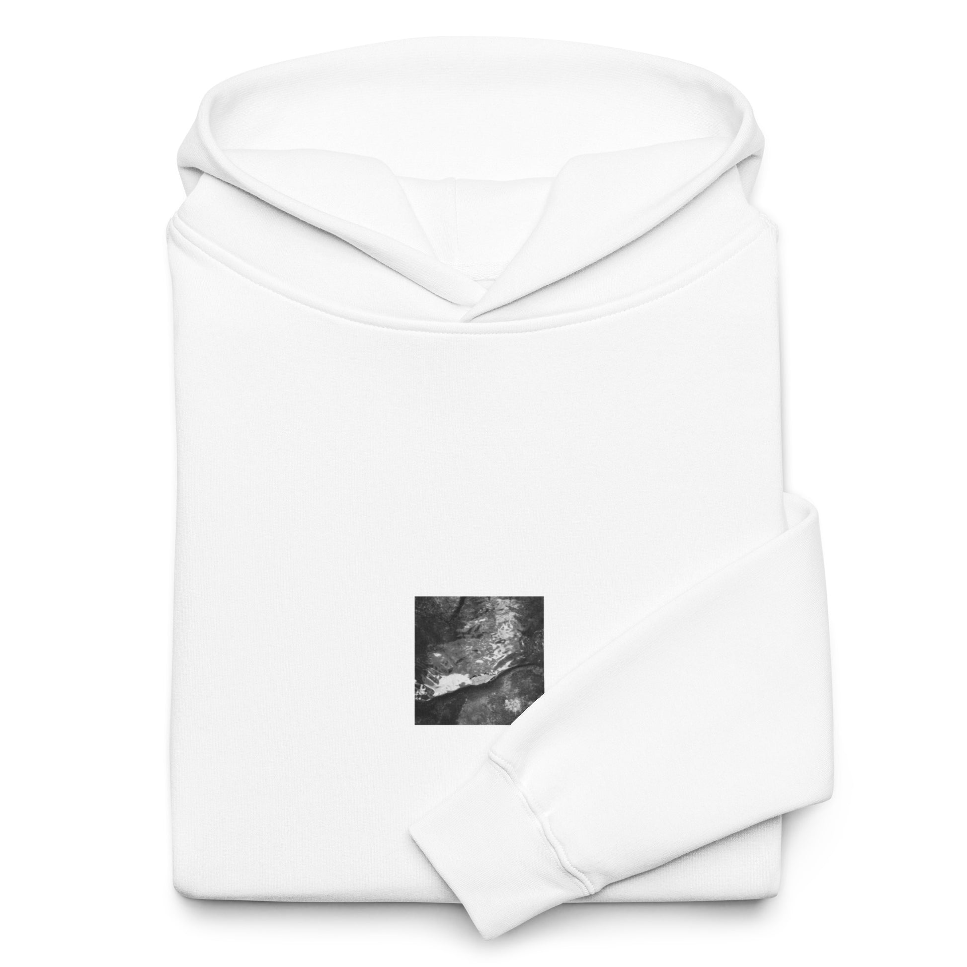 Drifted Leaf (B&W) - Oversized Hoodie White