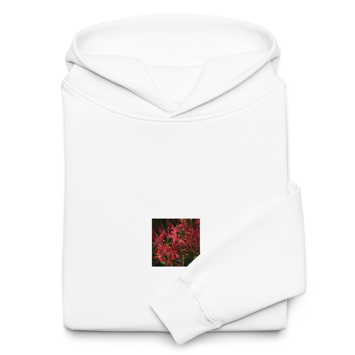 Red Spider Lily Oversized Hoodie, white