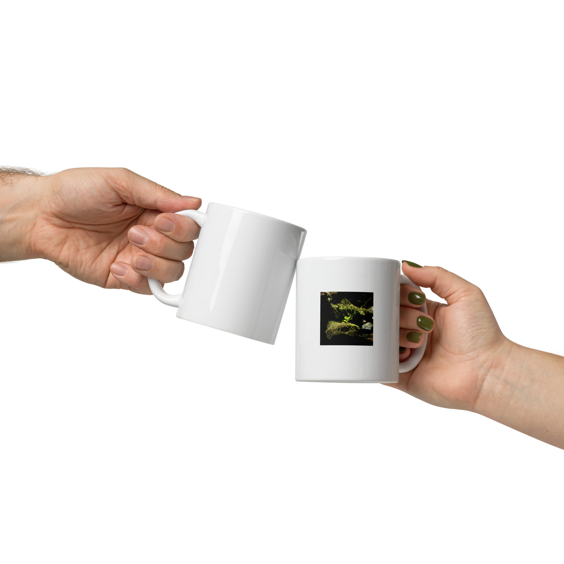 Plant on a Rock Art – Ceramic Mug, Front View