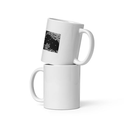 Cherry Blossoms (B&W) Art – Ceramic Mug, Front View