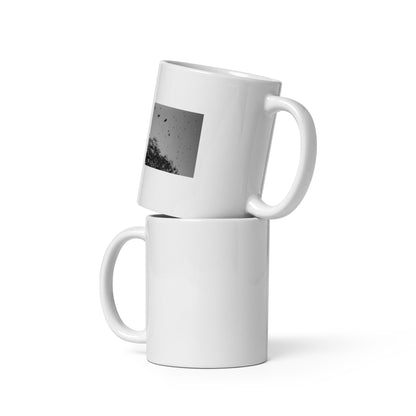 Leaves Dancing in Wind (B&W) - Mug