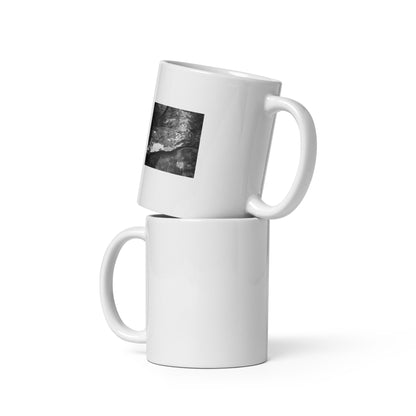 Drifted Leaf (B&W) - Mug