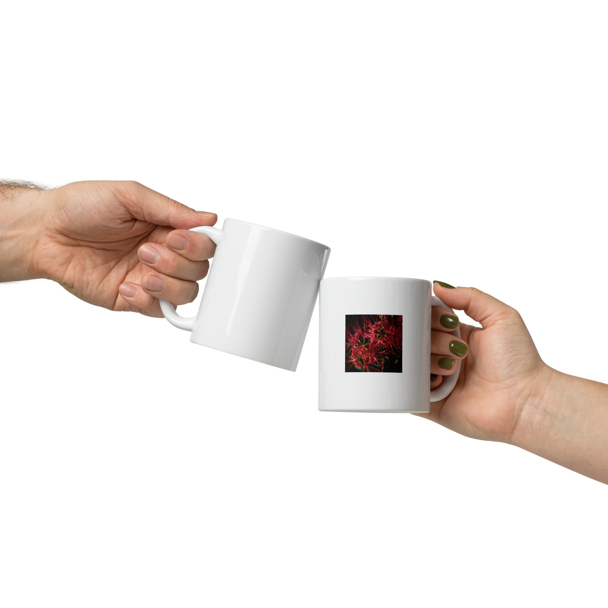 Red Spider Lily mug, front view