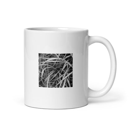 Weeds (B&W) Art – Ceramic Mug, Front View