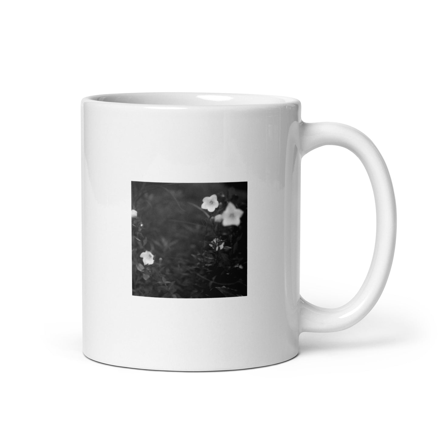 Balloon Flower (B&W) - Mug, Front View