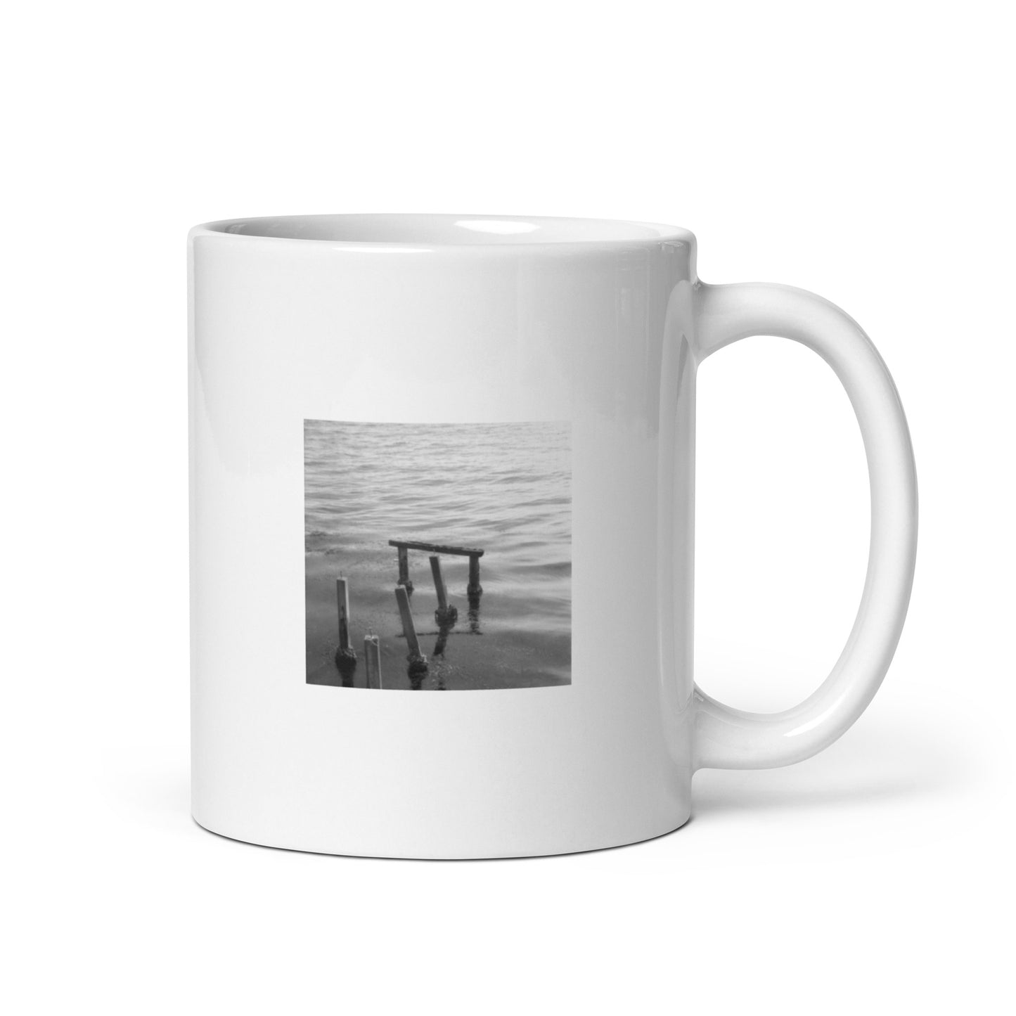 Decayed Pier (B&W) - Mug, Front View