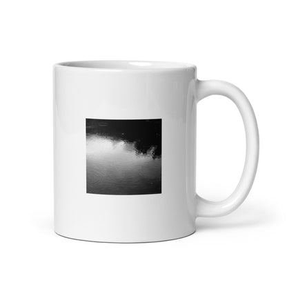 Ripples in Puddle B and W Mug