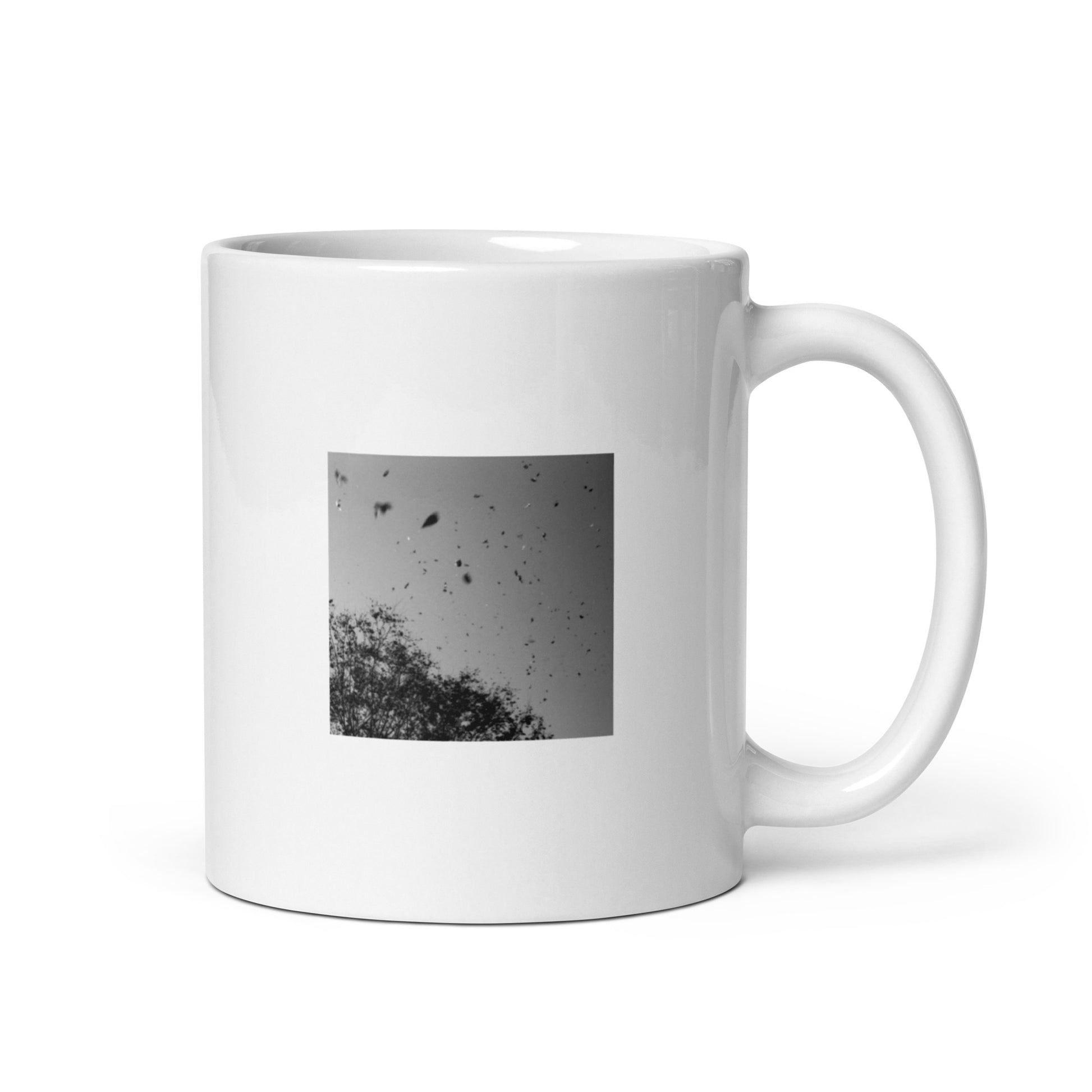 Leaves Dancing in Wind (B&W) - Mug
