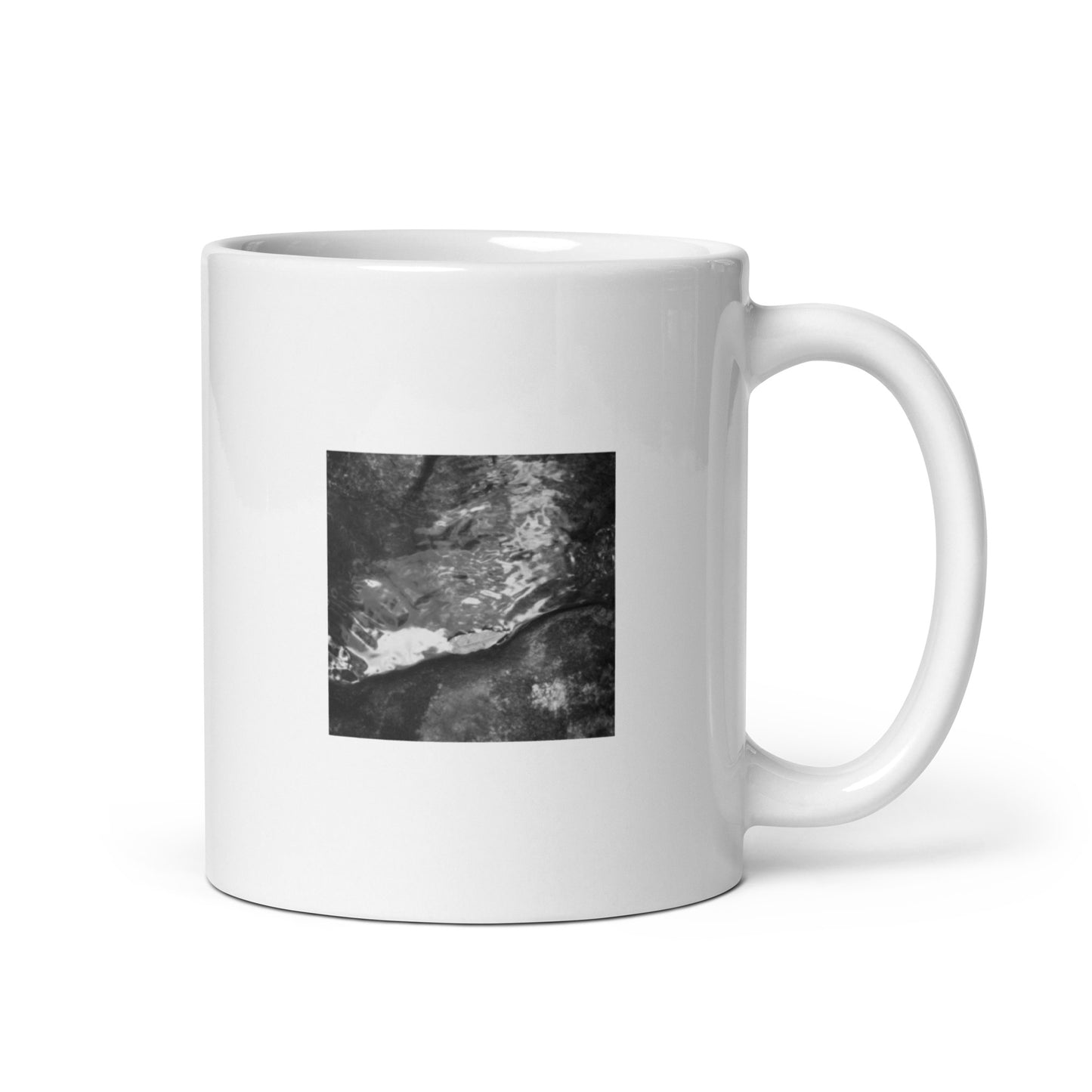 Drifted Leaf (B&W) - Mug